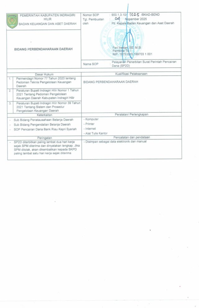 SOP Penerbitan SP2D