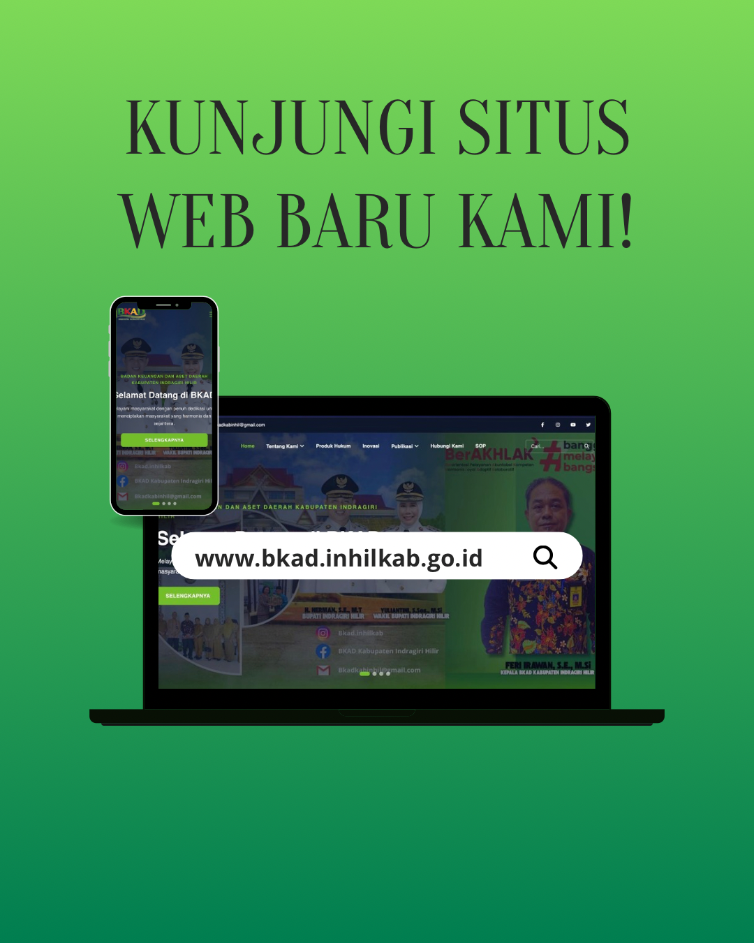 Uji Coba Website Resmi BKAD Kabupaten Indragiri Hilir Menuju Layanan Digital yang Transparan dan Akuntabel