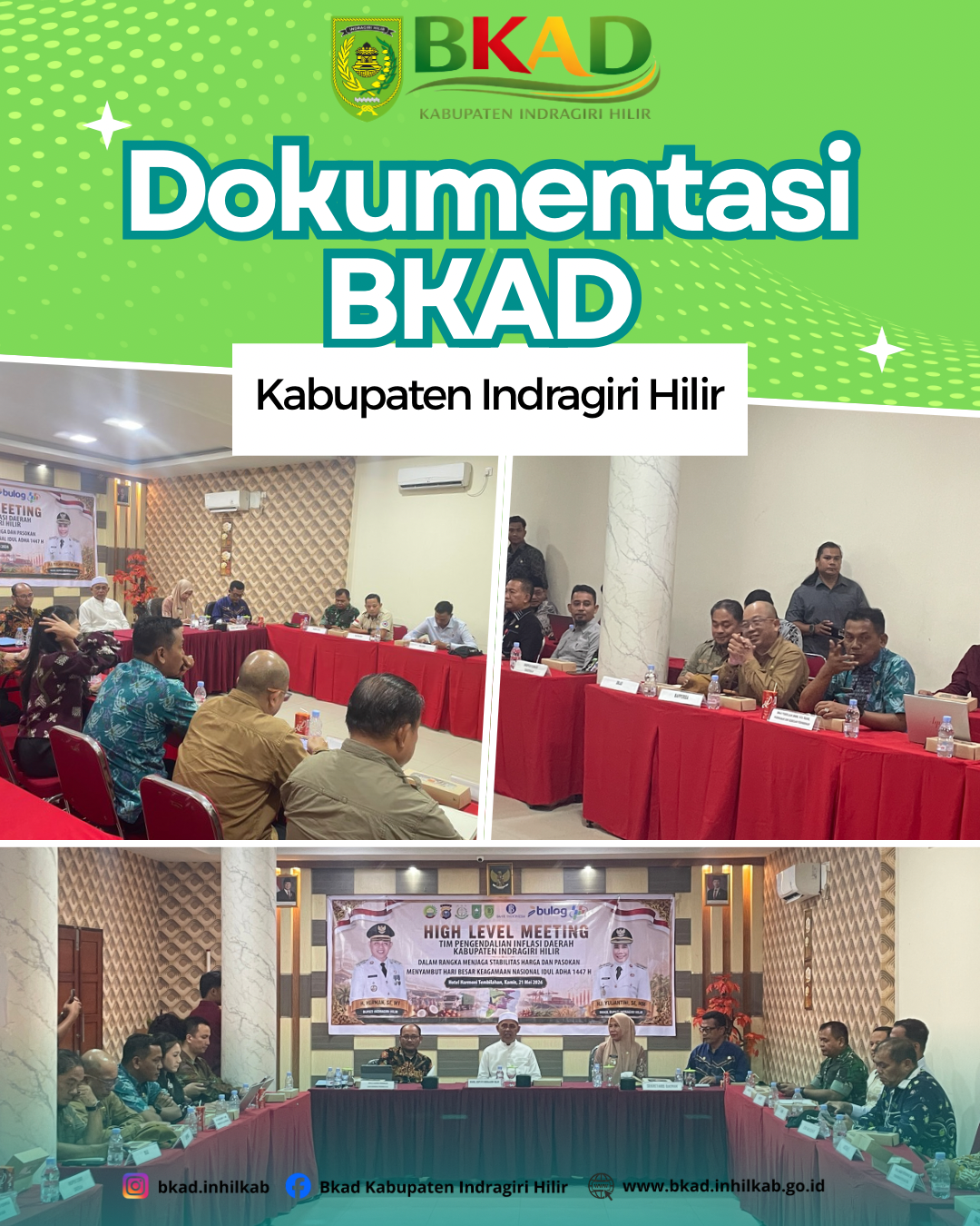 Bupati Inhil H. Herman Hadiri High Level Meeting Pengendalian Inflasi Daerah Jelang Idul Adha 1447 H