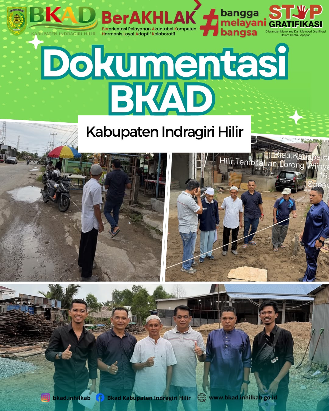 Wujudkan Tertib Administrasi Aset, BKAD Inhil Gelar Survei dan Pengukuran Lahan Pemda