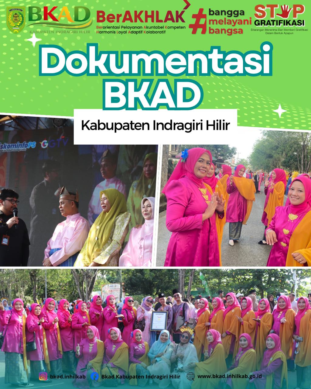 6100 Penari Ukir Sejarah, BKAD dan DWP BKAD Kabupaten Inhil Turut Menjadi Bagian Rekor Dunia MURI